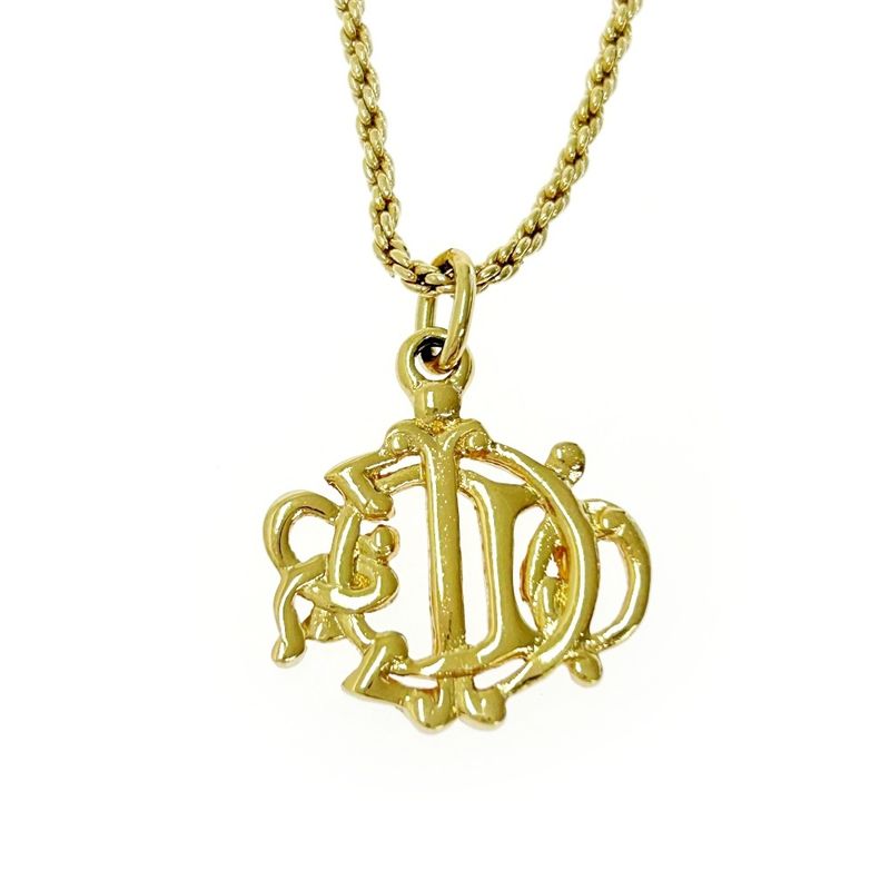 Christian Dior GP Emblem Necklace Gold — view 3