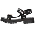 Celine Leo Logo Strap Sandals 40