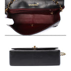 Chanel Chain Shoulder Bag Gold Quilted Lambskin Diana Flap 25 — view 3