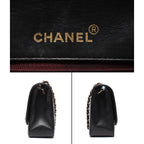 Chanel Chain Shoulder Bag Gold Quilted Lambskin Diana Flap 25 — view 4