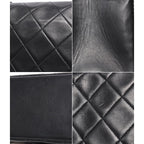 Chanel Chain Shoulder Bag Gold Quilted Lambskin Diana Flap 25 — view 8