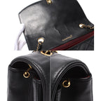 Chanel Chain Shoulder Bag Gold Quilted Lambskin Diana Flap 25 — view 9