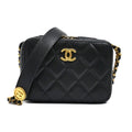 Chanel Mini Camera Bag Chain Black Caviar Leather