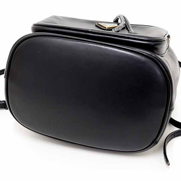 Prada Duet Bucket Bag 2-Way Shoulder Drawstring Soft Calf Saffiano Leather Nero — view 3