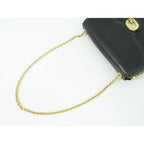 Gucci Vintage Chain Shoulder Bag Leather Black — view 4