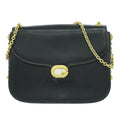 Gucci Vintage Chain Shoulder Bag Leather Black