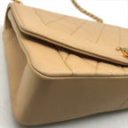 Chanel Diana CC Logo Quilted Lambskin Turnlock Chain Shoulder Bag Beige — view 5