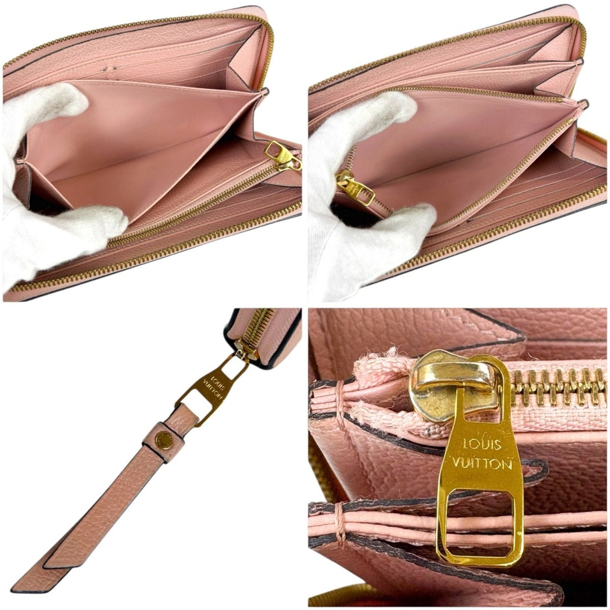 Louis Vuitton Zippy Wallet Empreinte Leather Pink — view 6