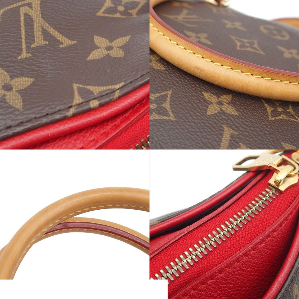 Louis Vuitton Pallas BB Cerise Brown Monogram Canvas Calfskin 2-Way Shoulder Bag — view 8
