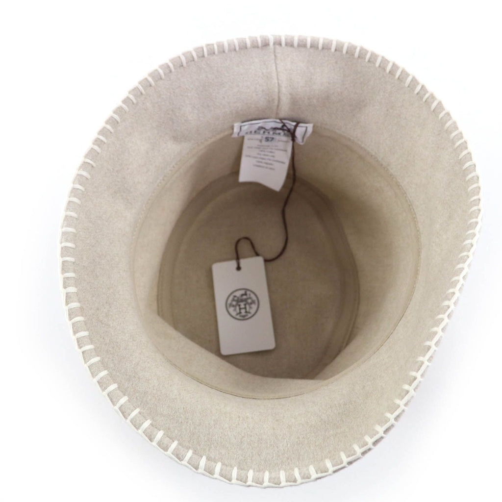 Hermes Harper Wool Cashmere Cord Ecru Current Item Avalon Stitch — view 6