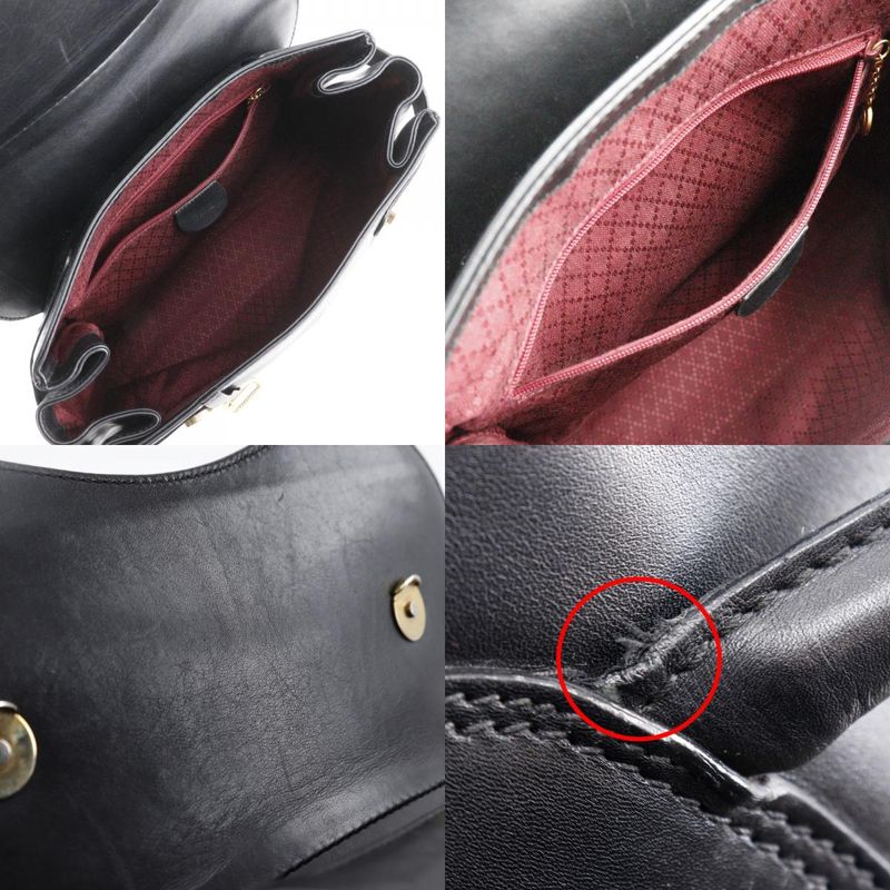 Gucci Vintage Calf Black Backpack Daypack — view 8