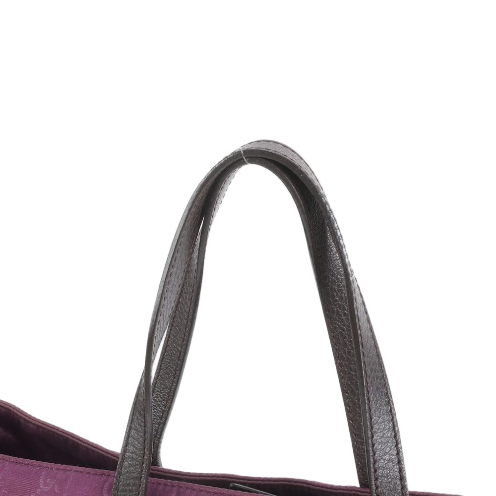 Gucci GG Nylon Leather Tote Shoulder Hand — view 2