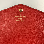 Louis Vuitton Monogram Empreinte Portefeuille Sarah Bifold Wallet Red — view 6