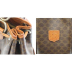 Celine Vintage Macadam Shoulder Bag Brown — view 8
