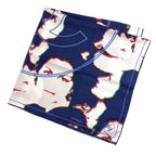 Chanel CC Logo Human Motif Scarf Silk