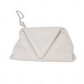 Bottega Veneta Triangle Clutch Bag Leather White