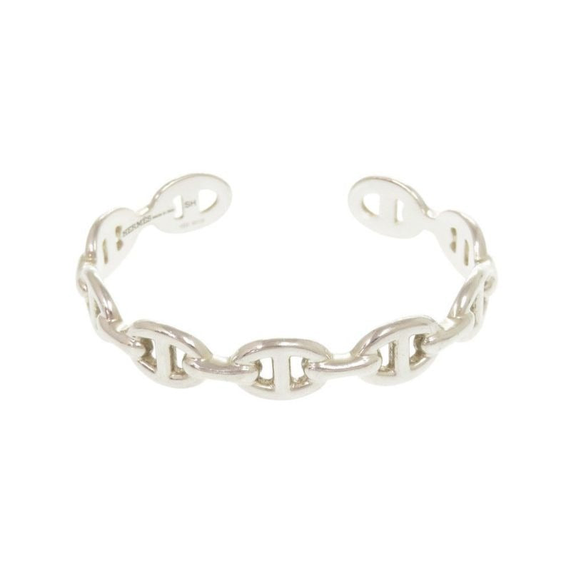 Hermes Chaine D'ancre Anchene SH Silver 925 Bangle Bracelet 1040