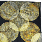 Chanel Scarf Camellia CC Logo Silk Black Yellow — view 4
