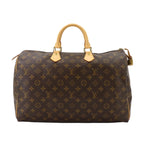 Louis Vuitton Monogram Speedy 40 Hand Bag Brown Gold