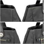 Chanel Paris Biarritz Mini Tote Shoulder Bag Navy Blue Black Bicolor — view 5