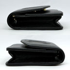 Chanel Chain Wallet Ap4653 Grained Shiny Calfskin Black Gold Hardware — view 3