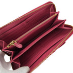 Prada Long Wallet Saffiano Pink Peonia Gold Hardware Round Zipper Ribbon — view 4