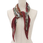 Hermes 90's Vintage Decoupages 100% Silk Pleated Scarf Shawl — view 2