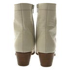 Celine Croc Shape Pressed Short Boots 34 White — view 3