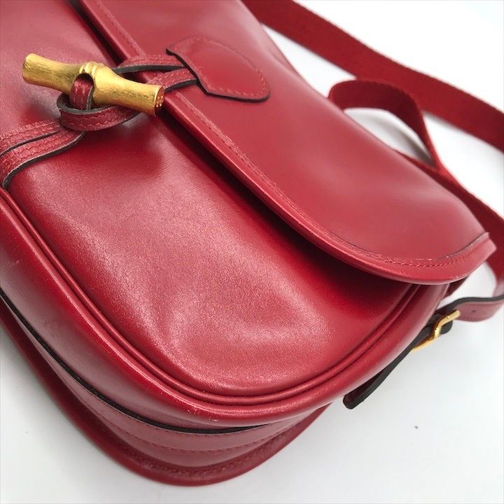Hermes Vintage Box Calf Shoulder Bag Red — view 5
