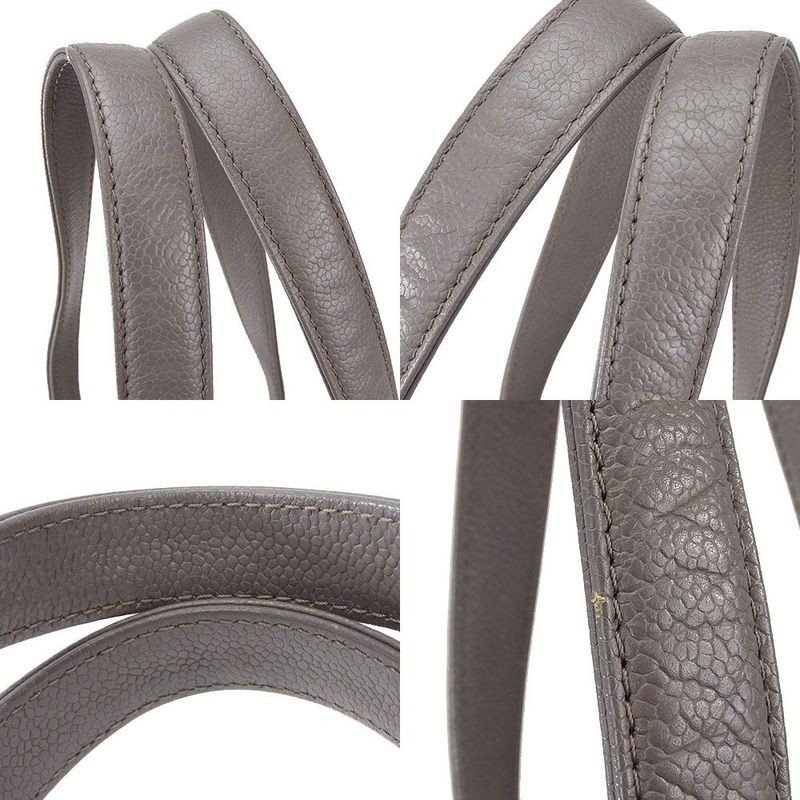 Chanel Tote Bag Chocobar 9 th Soft Caviar Leather Greyish Silver Hardware — view 4