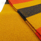 Hermes Cabas Wool Muffler Striped Mustard Yellow Scarf — view 6