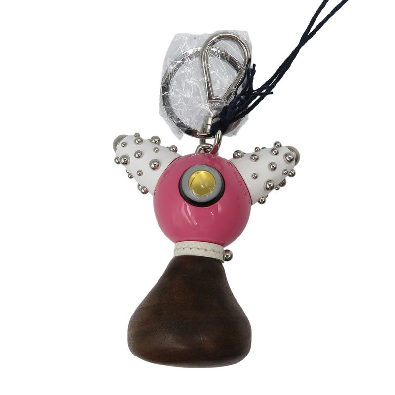Prada Trick Robot 1 Tr062 Metal Wood Silver Hardware Beconia Brown White Key — view 2