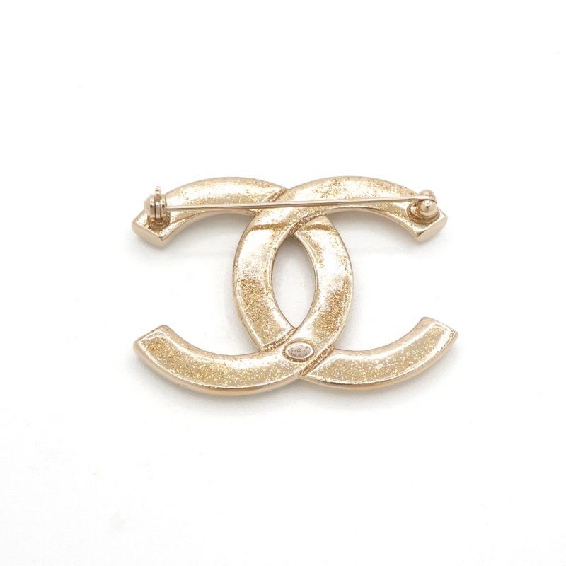 Chanel Brooch Corsage Gold Coco Mark Rhinestone — view 4