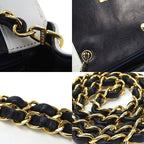 Chanel Chain Shoulder Bag Crossbody Mademoiselle 2 nd Lambskinleather Leather — view 7