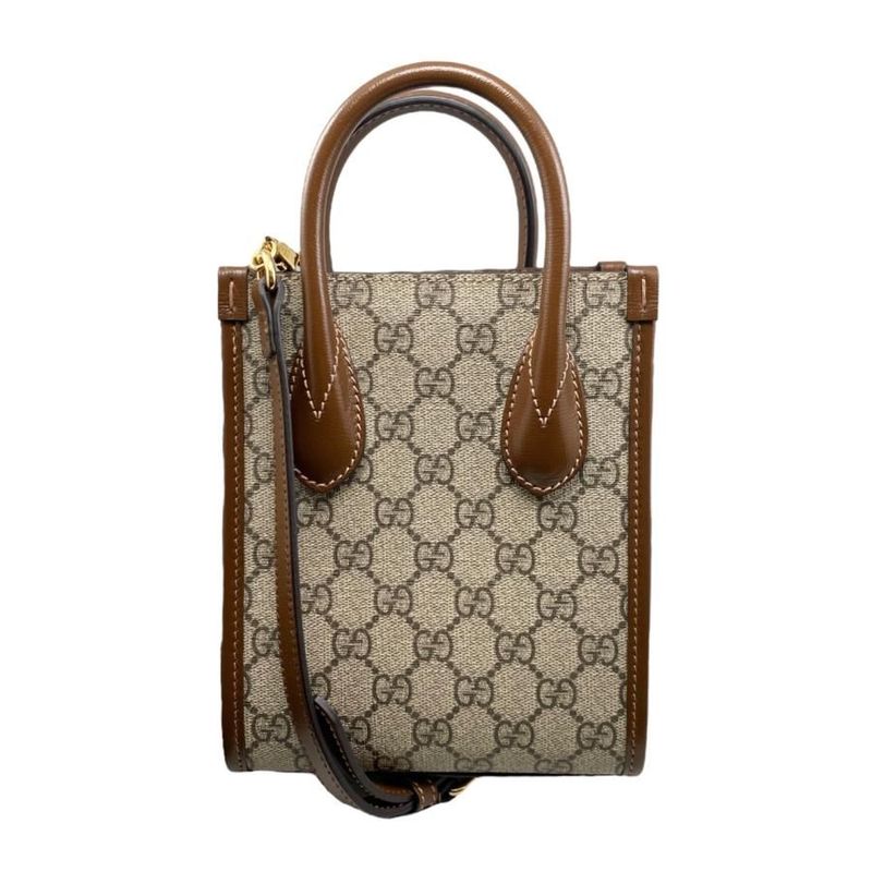 Gucci Shoulder Bag with Interlocking G Mini Tote GG Supreme — view 2