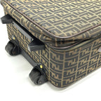 Fendi Carry-on Luggage Bag Zucca Pattern Canvas Brown Travel Suitcase — view 4