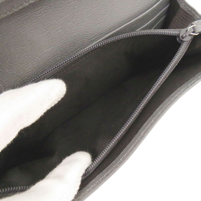 Gucci Interlocking G Leather Gray Long Wallet 0803 — view 6