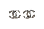 Chanel CC Logo Earrings Silver Color 01
