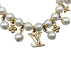 Louis Vuitton Bracelet Pearl River M1685 a Monogram Flower Logo White — view 7
