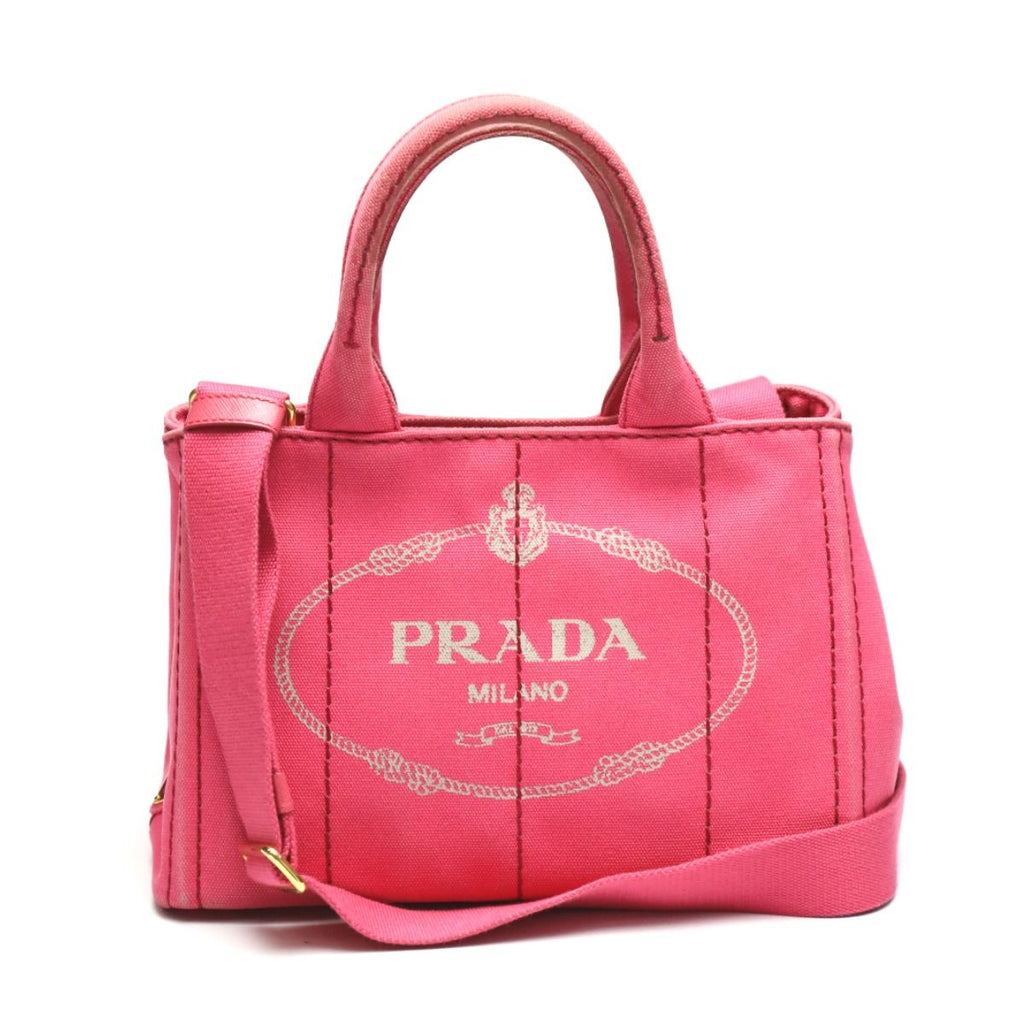 Prada 1 Bg439 Canapa Handbag Mini Tote Bag Pink — view 2