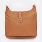 Hermes Evelyne 3 PM Gold Taurillon Clemence W Shoulder Bag Brown — view 6
