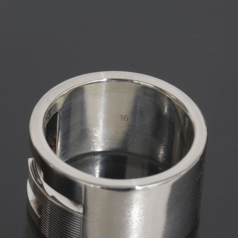 Gucci Wide Logo Ring No 14 Silver 925 E1183 — view 3