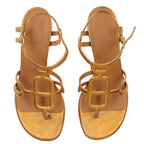 Hermes Leather Belt Sandals 36 — view 7
