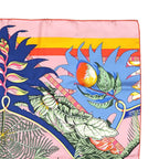Hermes Rectangle Aloha Pink 100% Silk Scarf Large Accessory — view 5