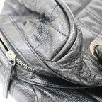 Chanel Quilted Caviar Leather Mini Boston Bag Black — view 7