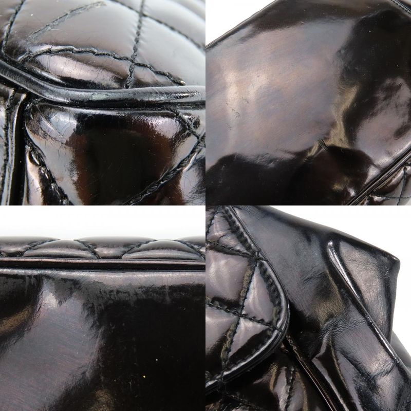 Chanel Handbag Enamel Black Gold Hardware 12 th 2-Way — view 4