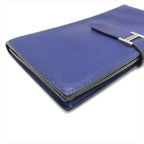 Hermes Epsom Bearn Souffle Blue Wallet Bifold — view 4
