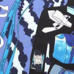 Hermes Carre 40 Monsieur ET Madame & Silk Blue Scarf 0821 — view 4