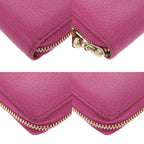 Gucci Bamboo Leather Magenta Round Zipper Long Wallet 1329 — view 3