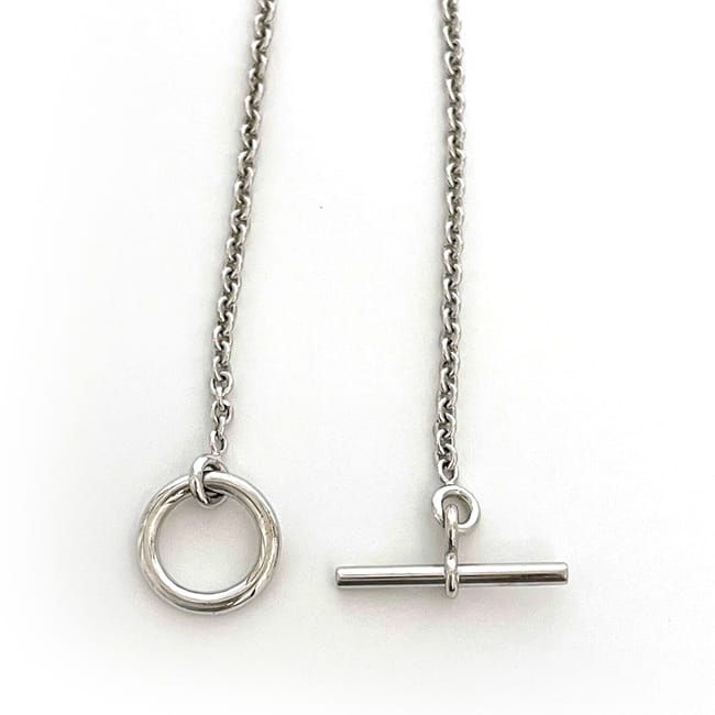Hermes Bracelet Mini Chaine D'ancre Chain White Gold Wg — view 9